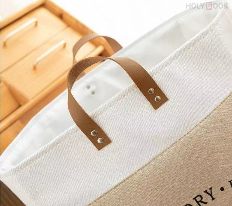 Cesto portátil para ropa de algodón y lino Cesto para ropa sucia Cesto de almacenaje (Personalizado)