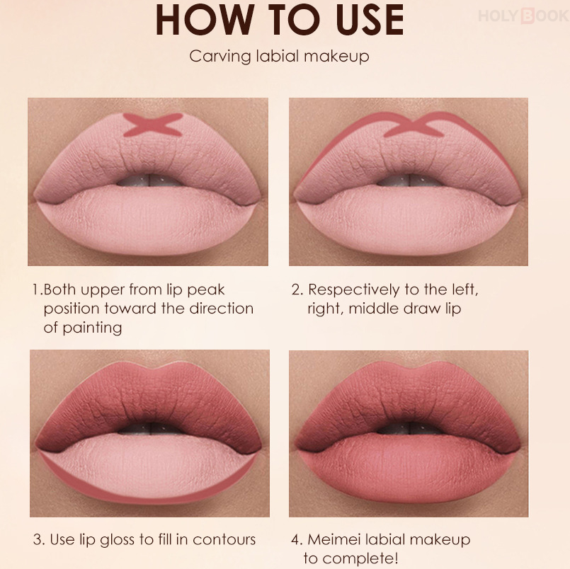 Langmanni 2 Piezas Lápiz Delineador de Labios y Brillo de Labios (Envío Inmediato)