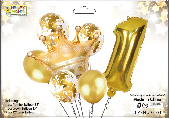 Corona metálica decorativa para cumpleaños infantil Holybook