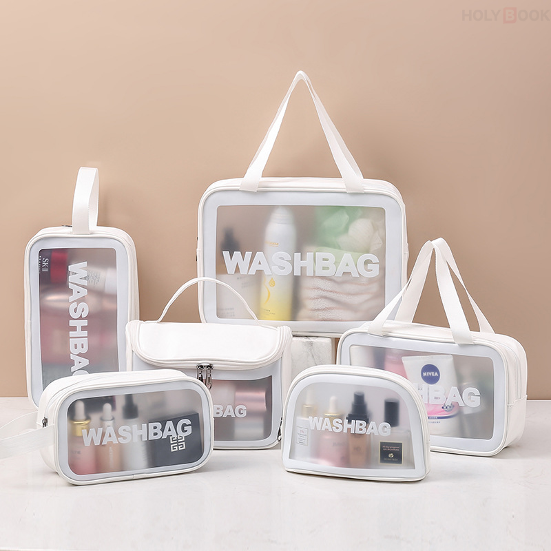6 Pcs Neceser para Hombre y Mujer-Bolsa de Maquillaje Impermeable para Viaje(Mayoreo)