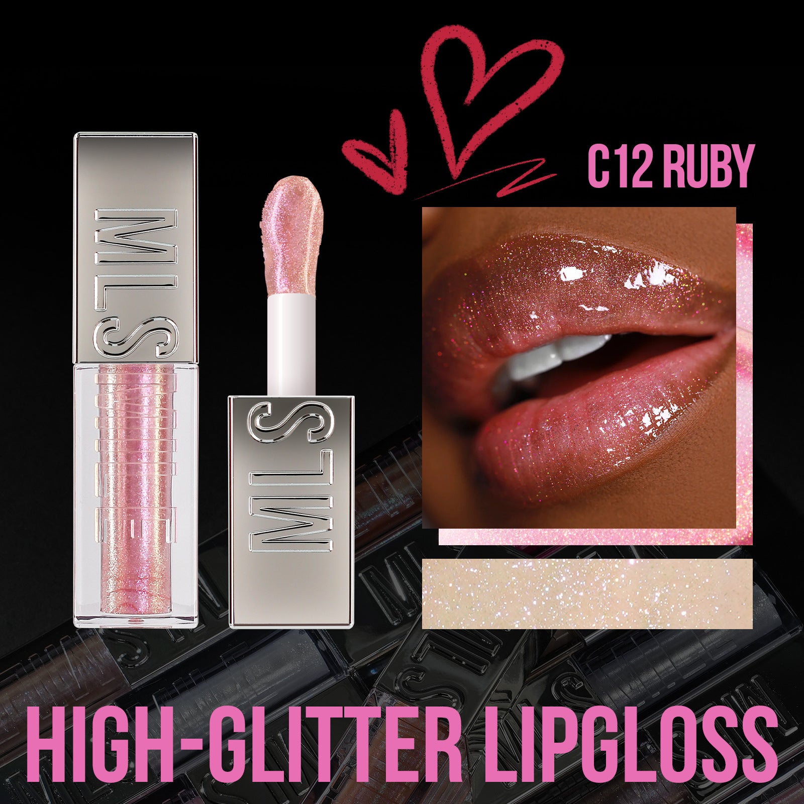 Brillo labial Holybook tono rosa cristal – gloss ligero y natural para labios
