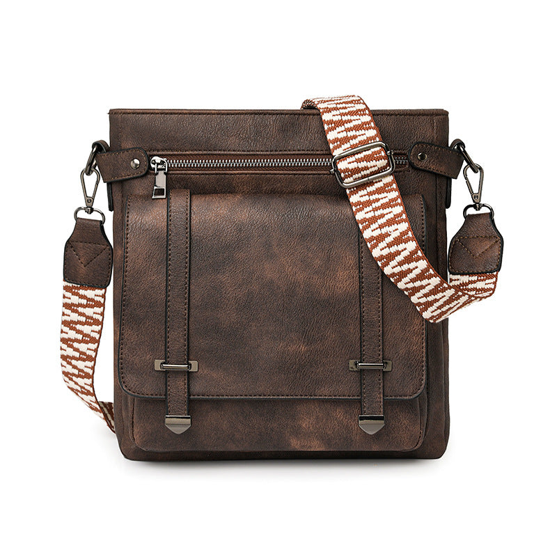 Bolsa Holybook color café – bolso retro con múltiples compartimentos y asas resistentes