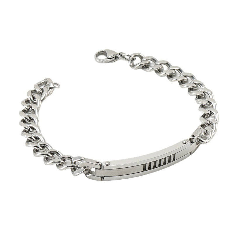 Pulsera elegante de acero inoxidable para hombre – Holybook colección 2025