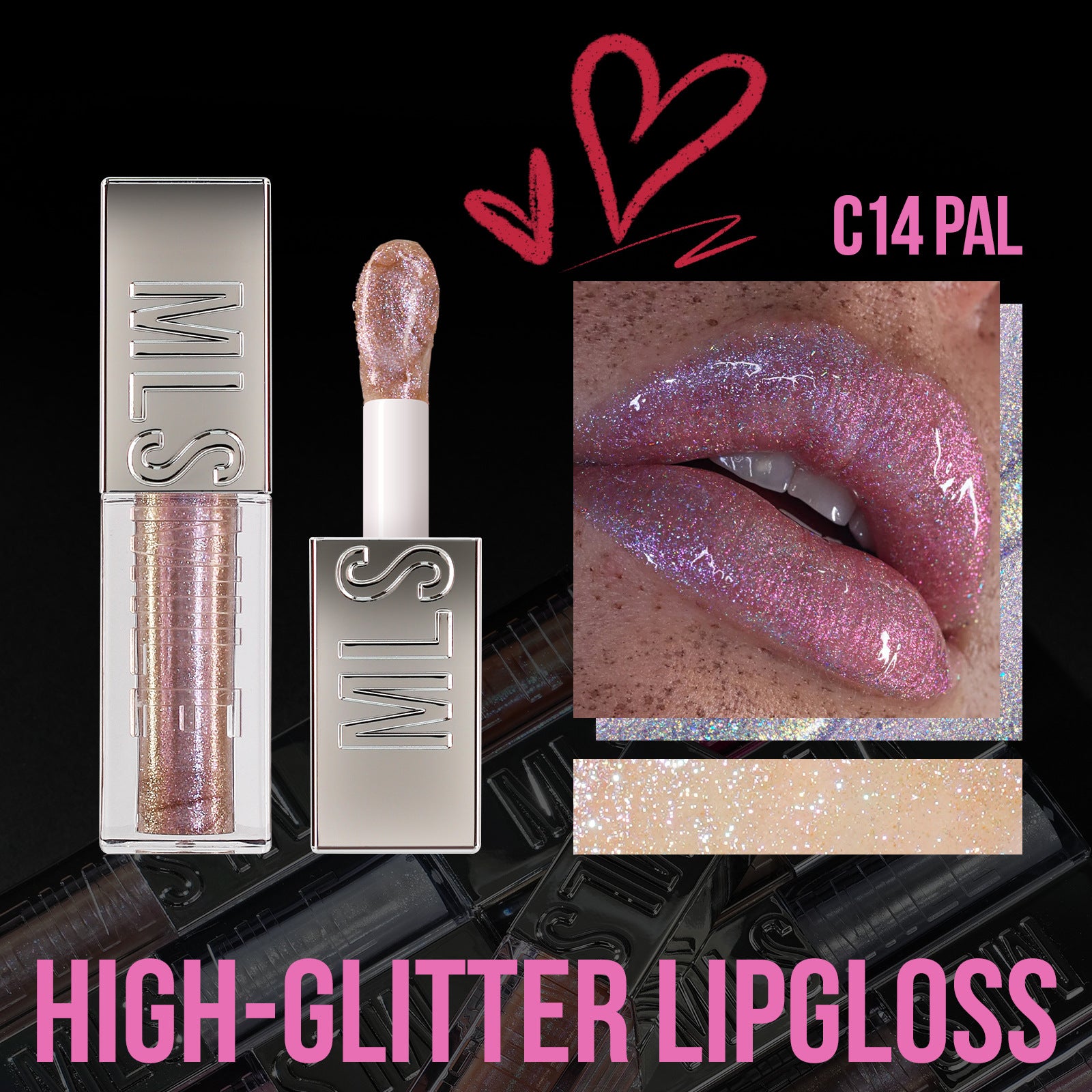 Colección de brillo labial Holybook – gloss transparente y de color, efecto cristal