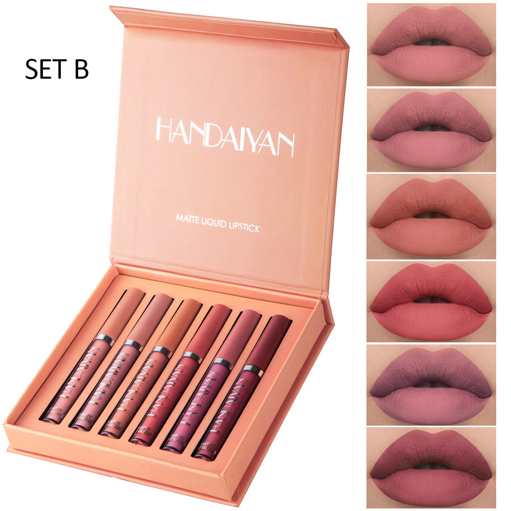 Set de 6 Labiales Líquidos Holybook – 2 Estilos de Tonos | Maquillaje Bueno y Económico(Mayoreo)