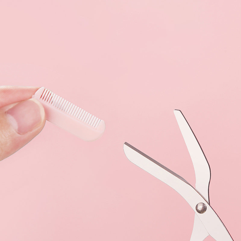 Tijera para cejas con peine integrado – recorte uniforme y profesional