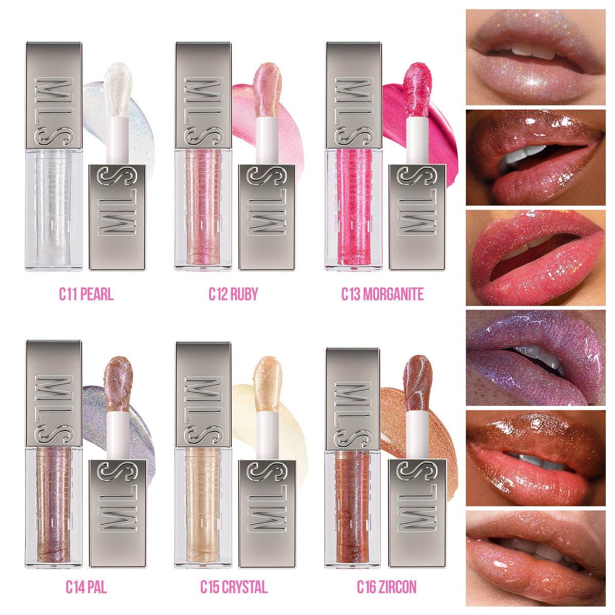 Brillo labial Holybook con efecto espejo – gloss hidratante y nutritivo en 6 tonos