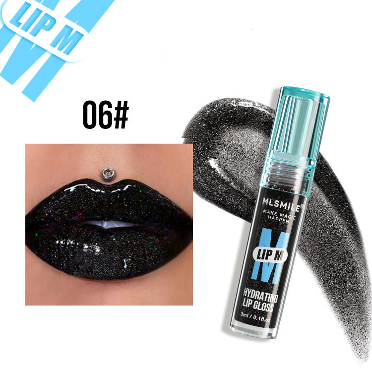 Labial líquido Holybook negro perlado – estilo gótico con acabado brillante
