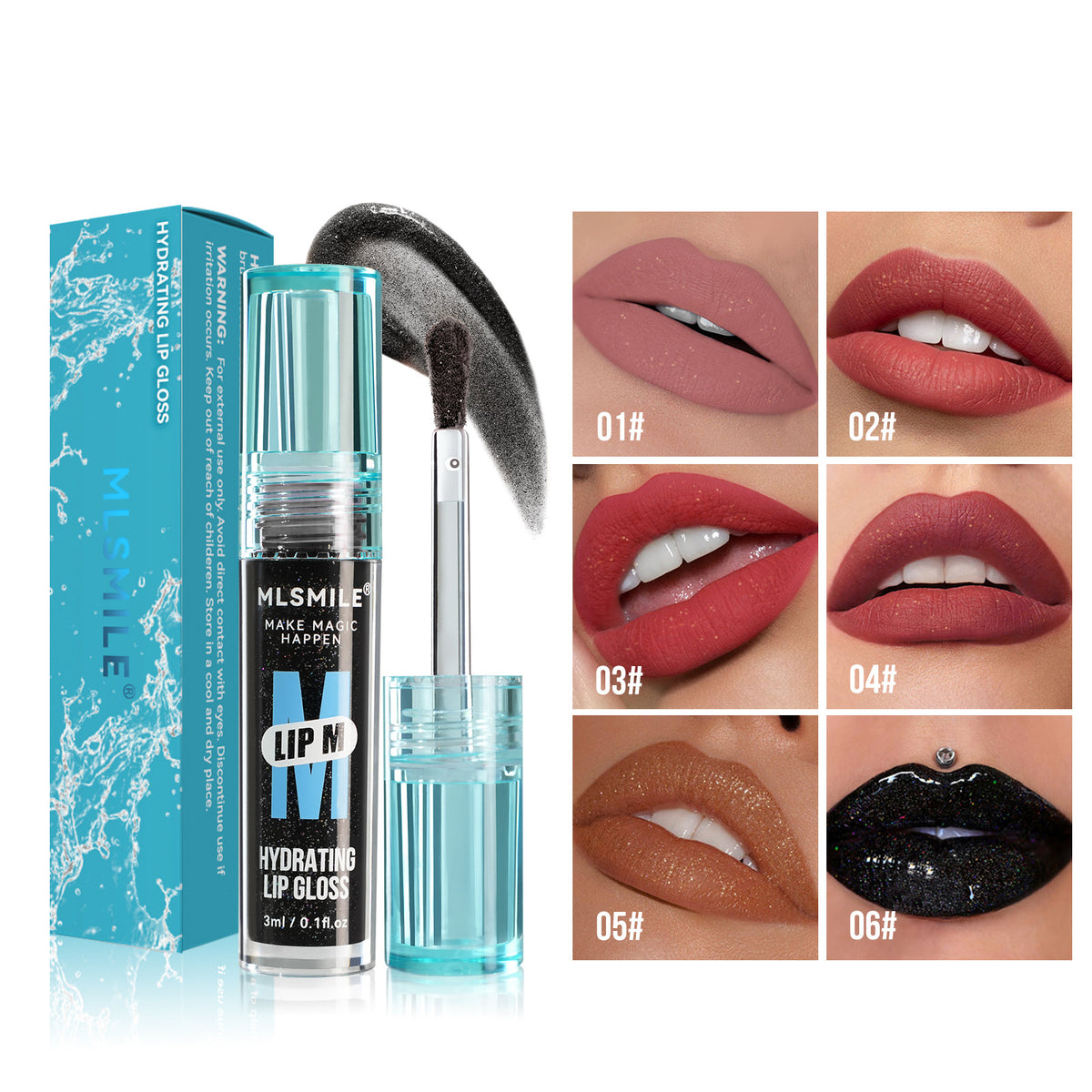 Colección de labiales Holybook – labial líquido efecto espejo perlado, resistente y brillante