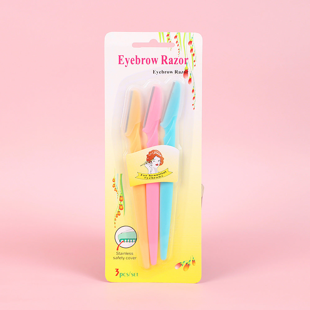 Cuchilla de cejas portátil con protector de seguridad
