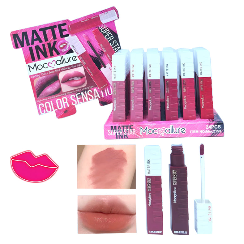 Set de Labiales Líquidos Mate – 6 Tonos Intensos y Duraderos