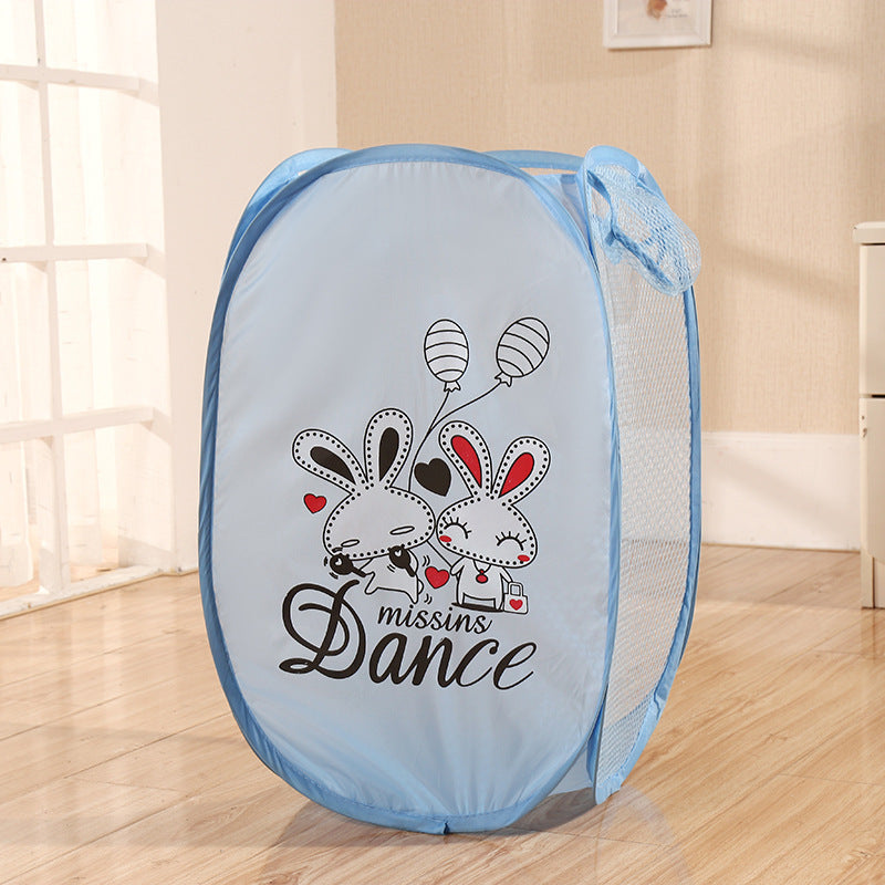 Cesto de lavandería para niños con forma de gato y conejo, ideal para el hogar