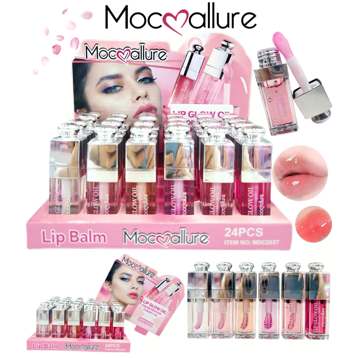 Set de Aceites Labiales Hidratantes – 6 Tonos Brillantes y Nutritivos