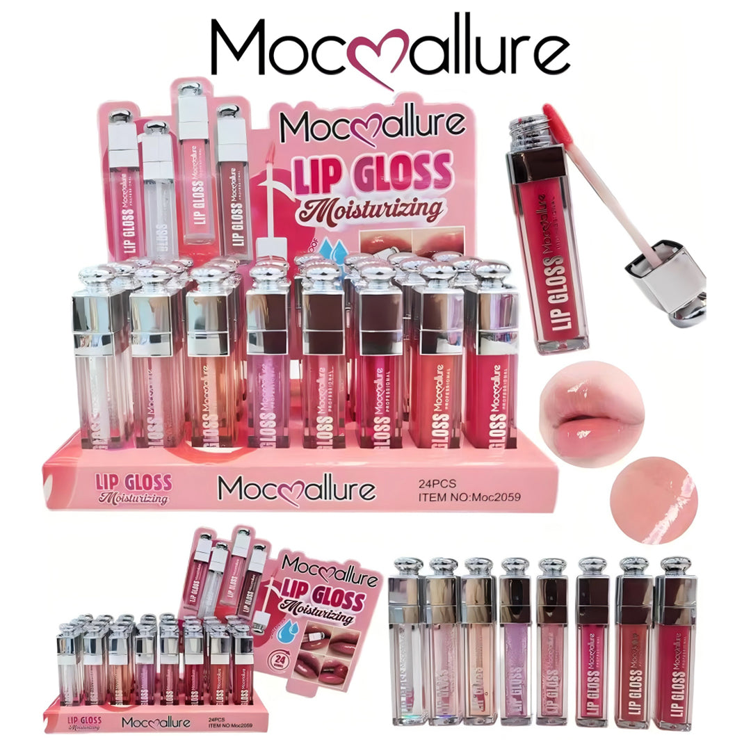 Set de Brillos Labiales Líquidos – 8 Tonos Vibrantes en Tubo Largo