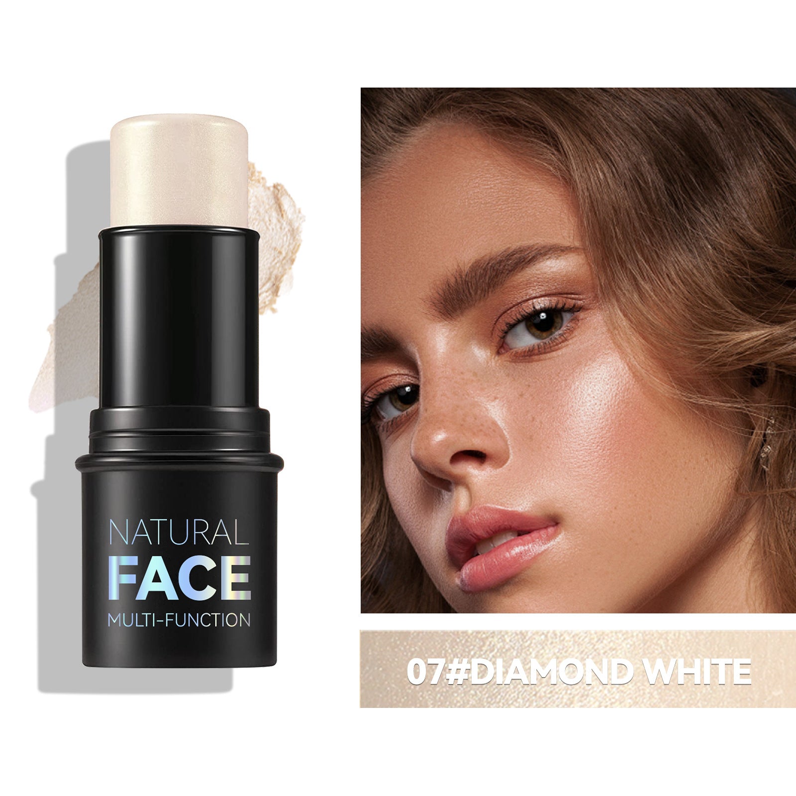barra iluminadora dorada con brillo sutil para piel morena