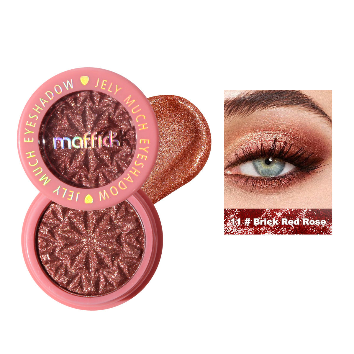 sombra roja ladrillo con acabado satinado