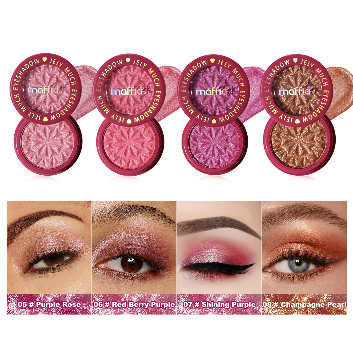 look glamuroso con sombras de ojos en tonos brillantes y shimmer
