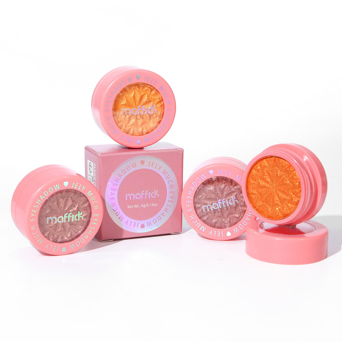 maquillaje de ojos con acabado perlado usando paleta de 12 tonos Holybook