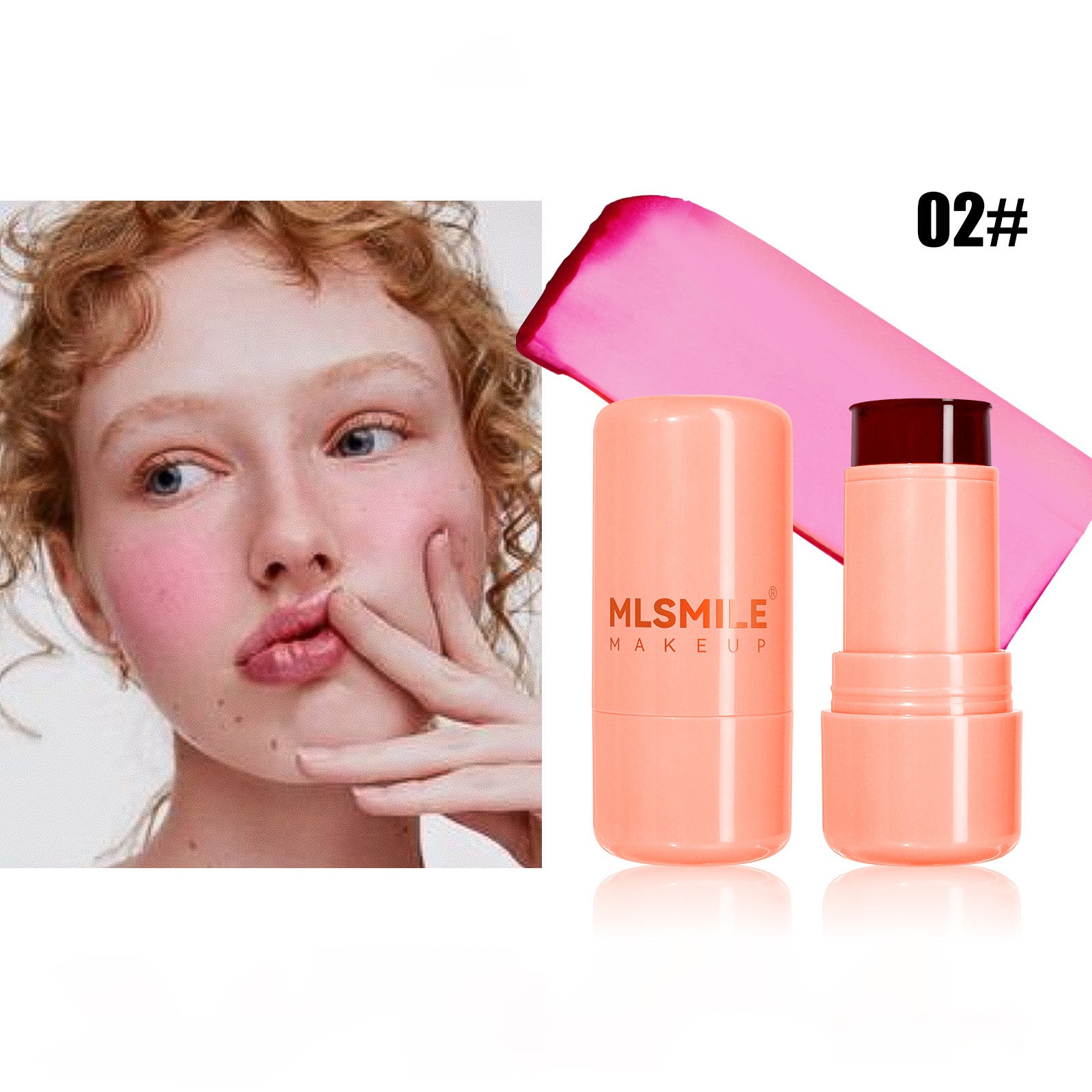labial y rubor 2 en 1 en color morado suave efecto jelly
