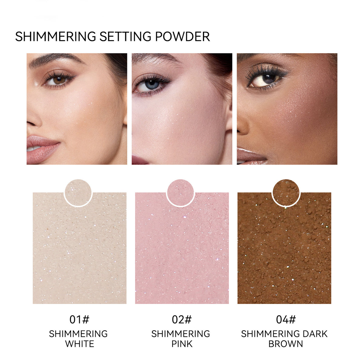 comparación visual de los tonos: claro, dorado, rosado y translúcido