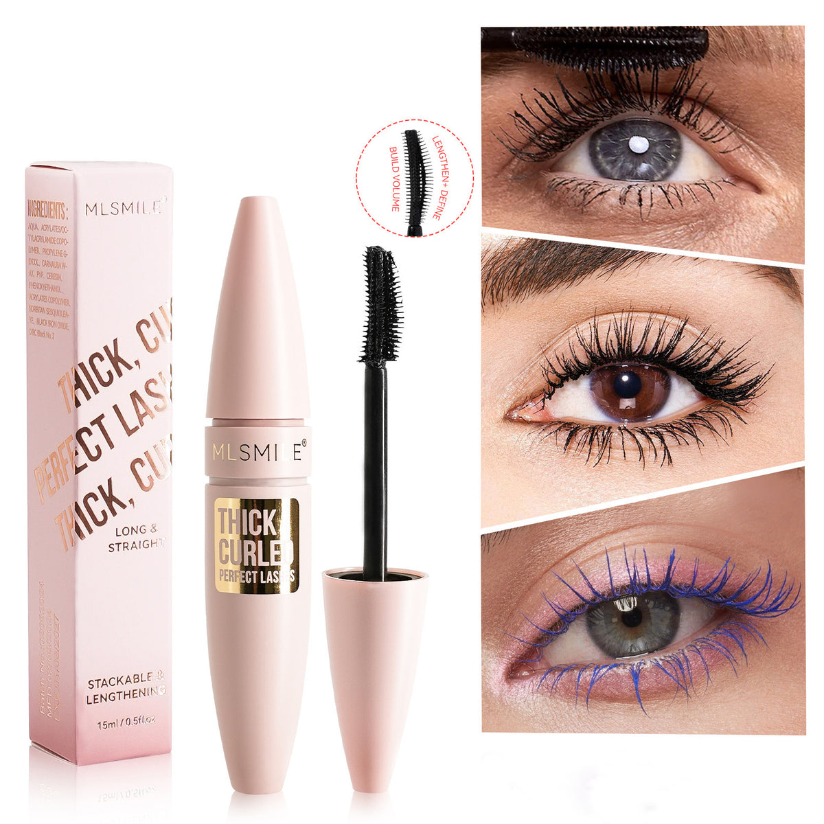 Rímel 5 Colores Holybook | Larga Duración, Volumen y Definición | Resistente al Agua