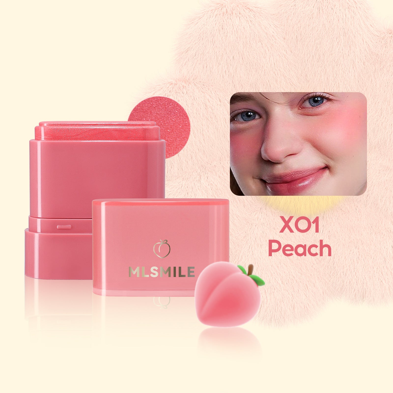 producto multifuncional Holybook en tono melocotón para labios y mejillas