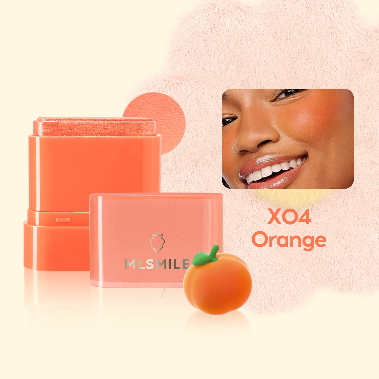 rubor y labial tono naranja cálido para looks veraniegos
