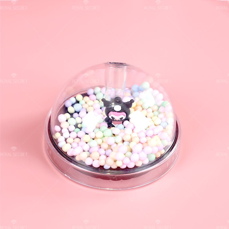 Vaso de Plástico Sanrio Kuromi – Doble Capa con Luz LED y Efecto Hielo Triturado(Mayoreo)