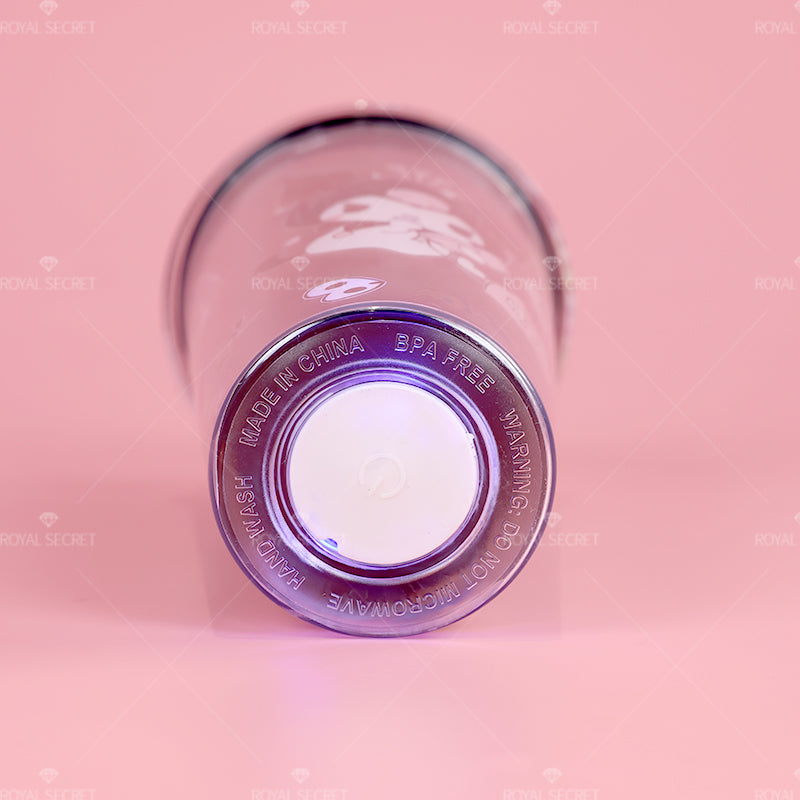 Vaso de Plástico Sanrio Kuromi – Doble Capa con Luz LED y Efecto Hielo Triturado(Mayoreo)