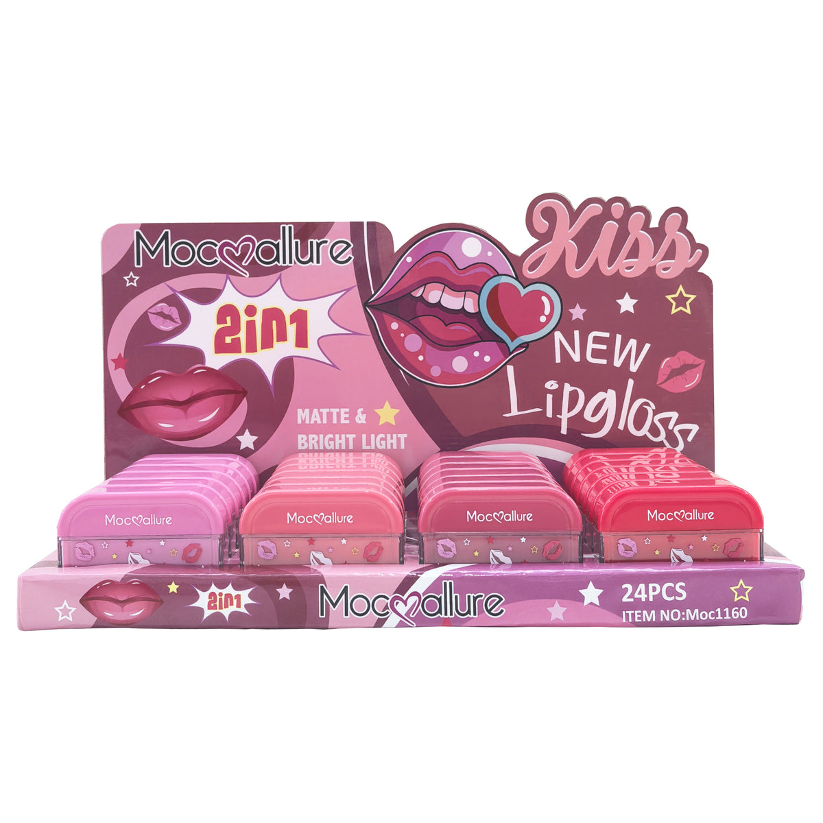 24 Piezas Holybook Labial Líquido en Forma de Audífono Bluetooth(Mayoreo)