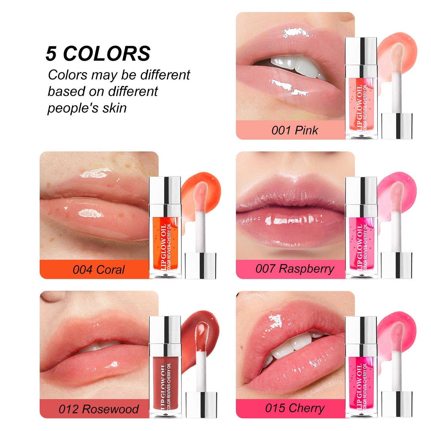 Brillo Labial Holybook – Efecto Cristal con 5 Tonos Naturales(Mayoreo)