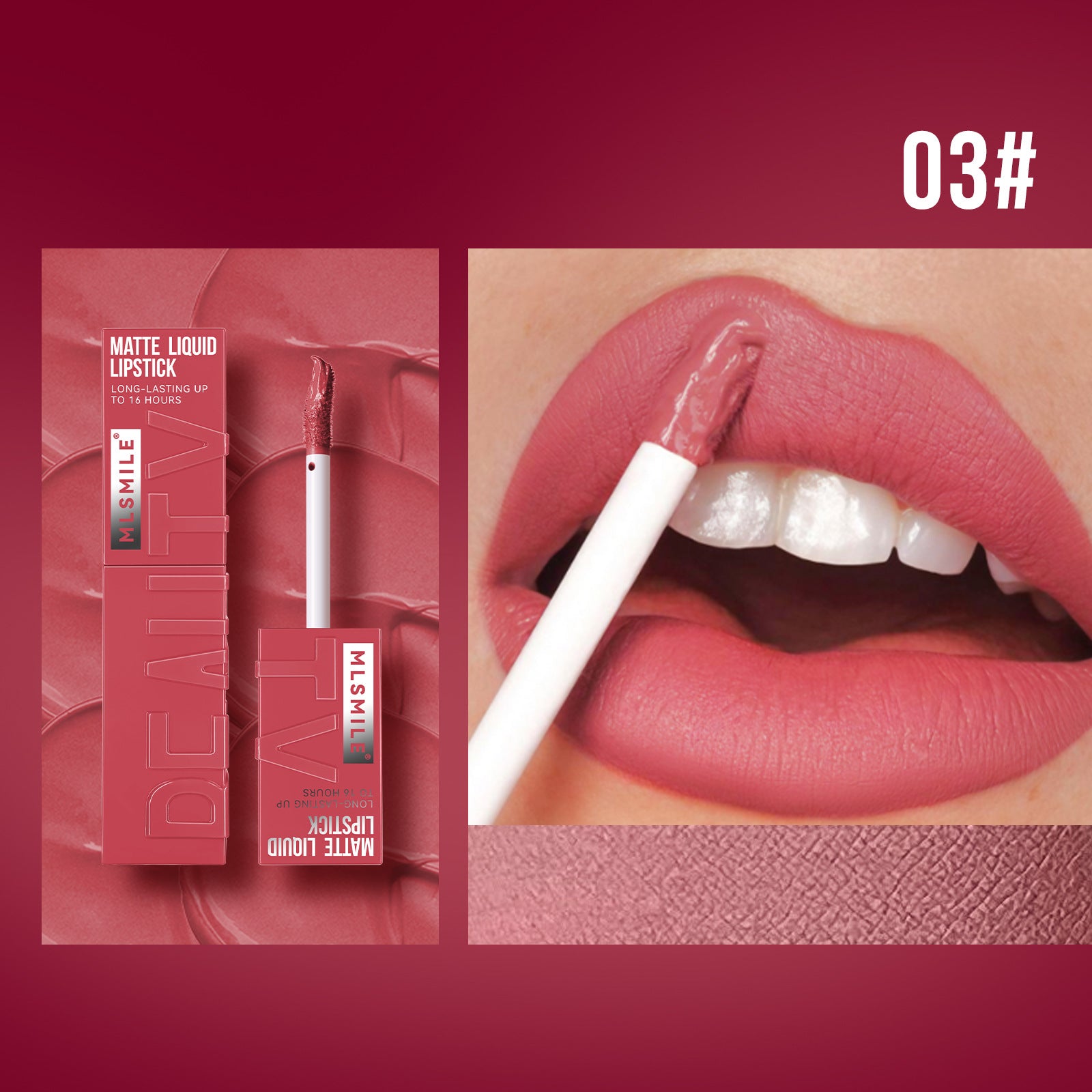 Labial Holybook tono rosa romántico – labial mate con toque dulce y femenino