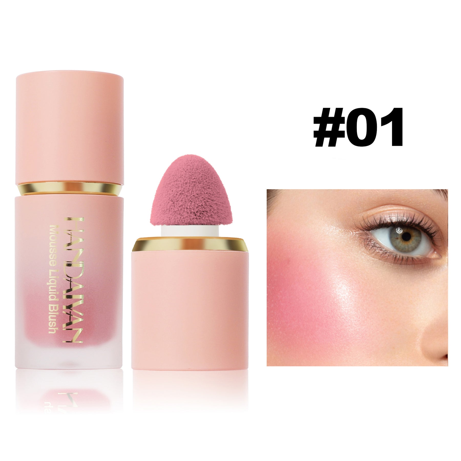 rubor líquido color rosa suave ideal para maquillaje diario