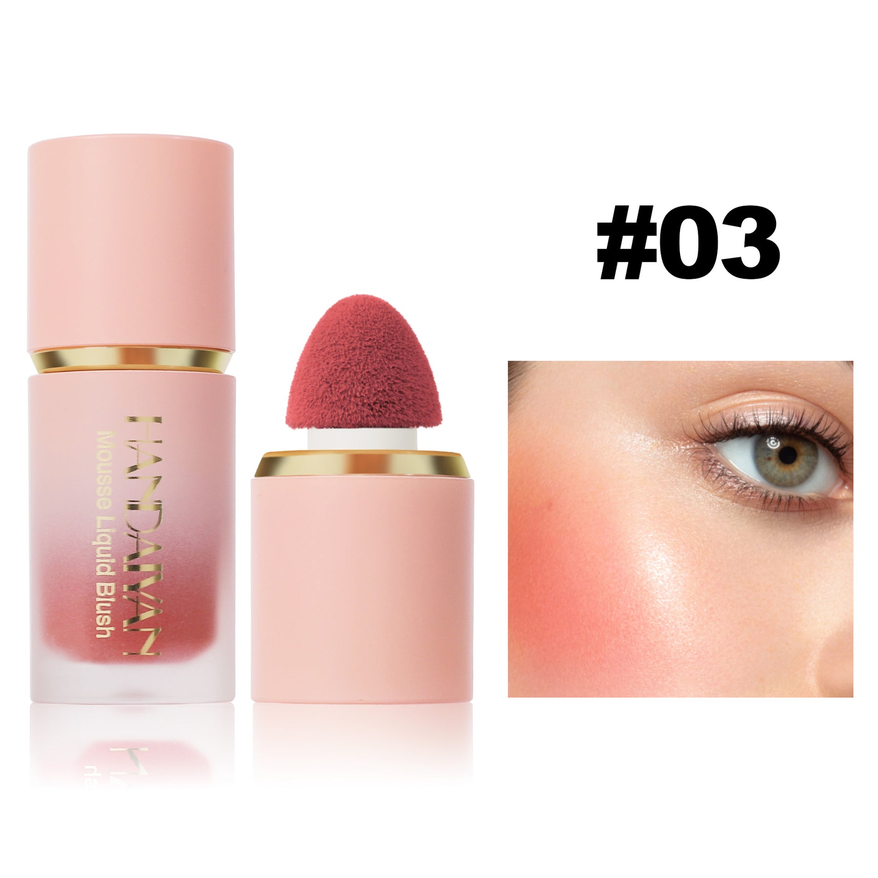 blush líquido tono coral para dar frescura al rostro