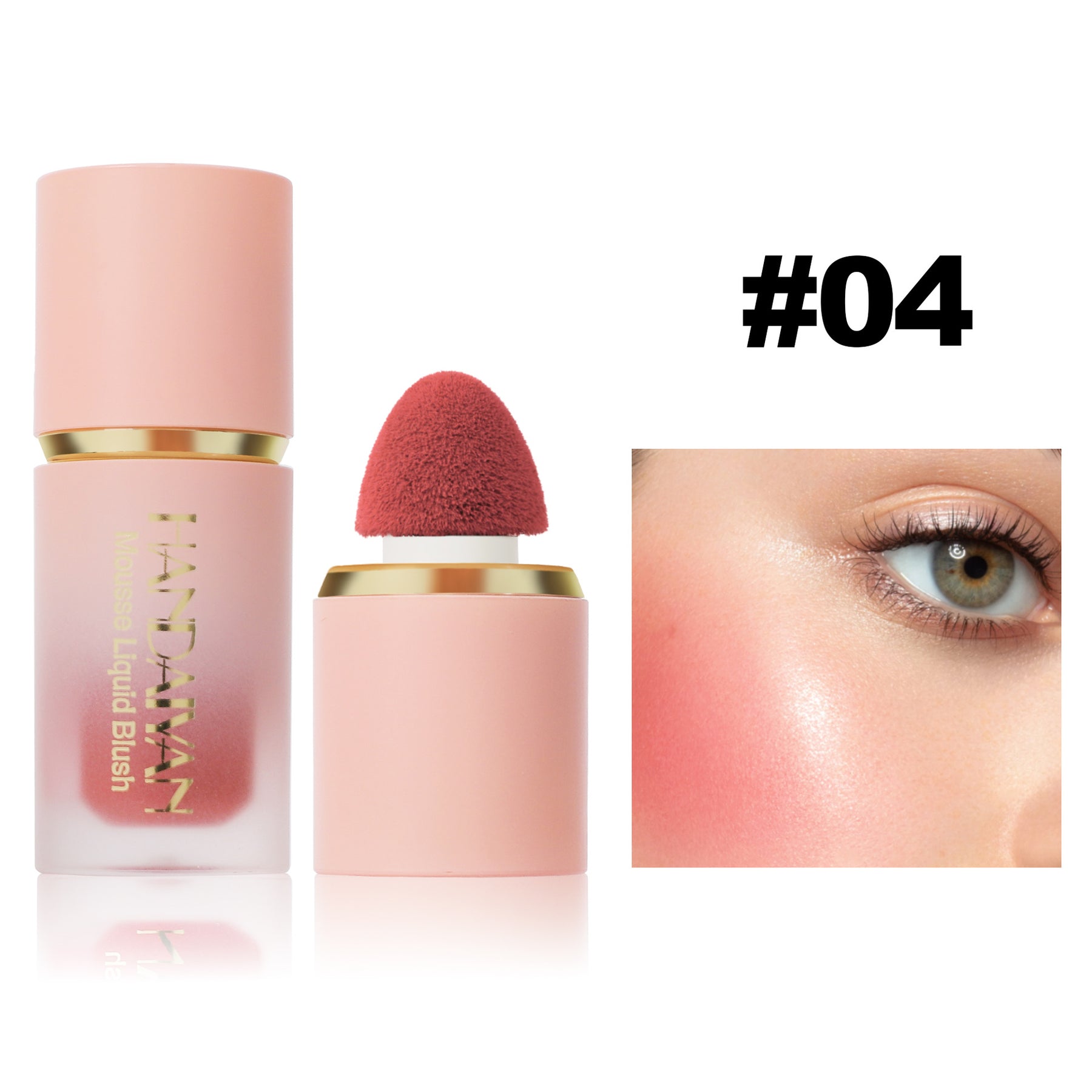 blush líquido tono rojo para un look vibrante en las mejillas
