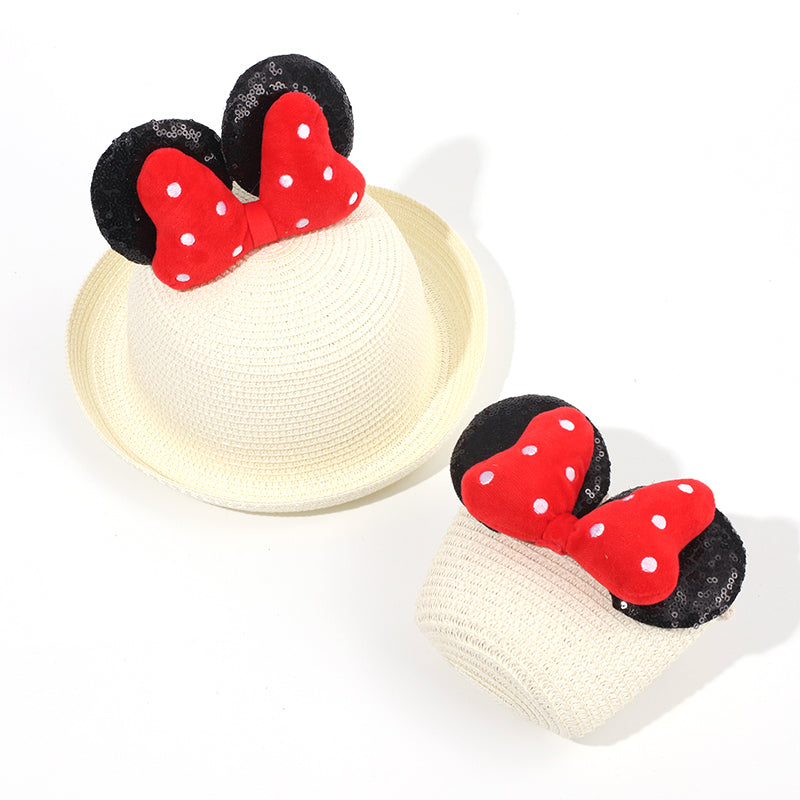 Sombrero De Paja Minnie + Bolso Peque?o (300 Piezas)(Personalización) - HOLY BOOK