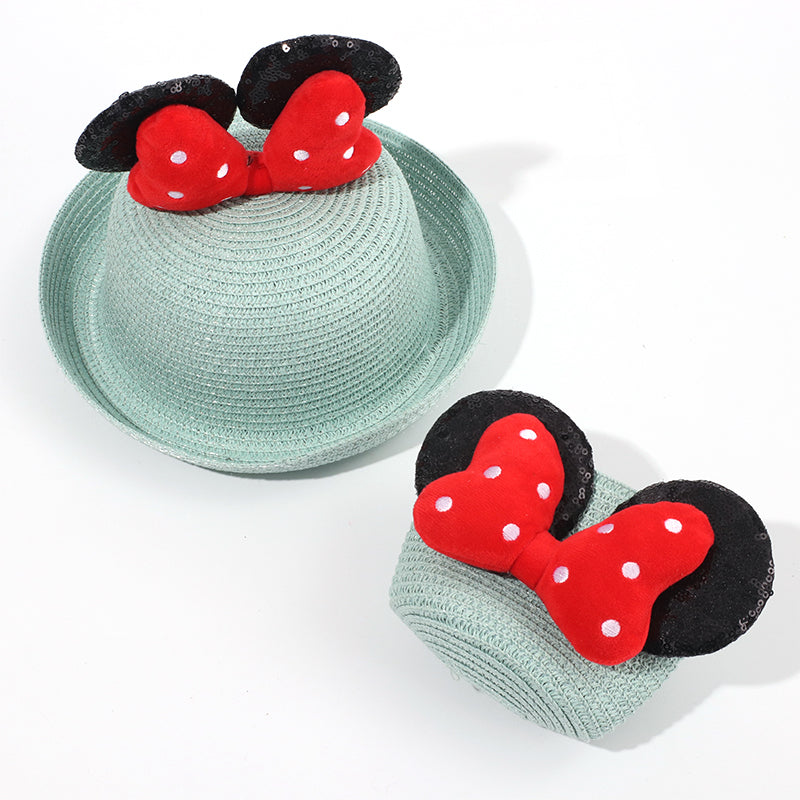 Sombrero De Paja Minnie + Bolso Peque?o (300 Piezas)(Personalización) - HOLY BOOK