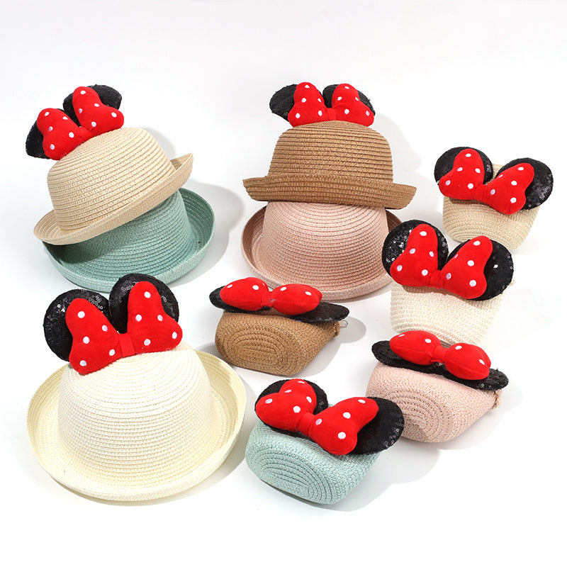Sombrero De Paja Minnie + Bolso Peque?o (300 Piezas)(Personalización) - HOLY BOOK