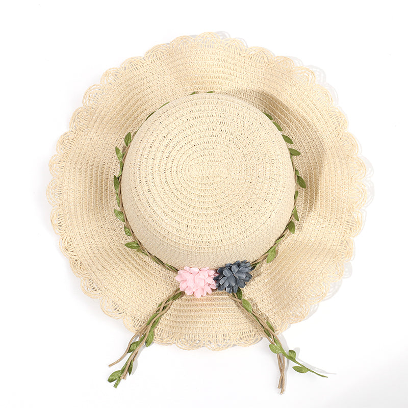 Sombrero De Paja Floral + Bolso Peque?o (300 Piezas)(Personalización) - HOLY BOOK