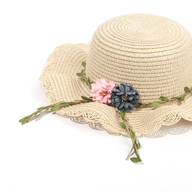 Sombrero De Paja Floral + Bolso Peque?o (300 Piezas)(Personalización) - HOLY BOOK