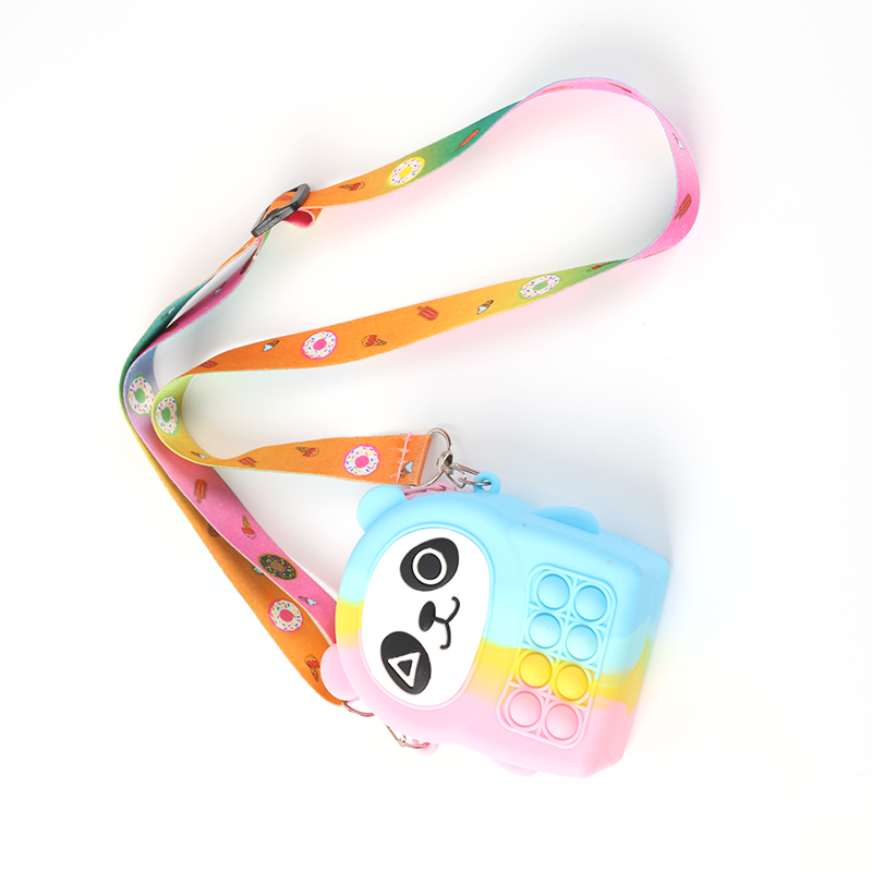 Bolsa De Silicona Para Ni?os Lindo Tote Degradado Bolso De Mano Con Forma De Panda (Personalizado)
