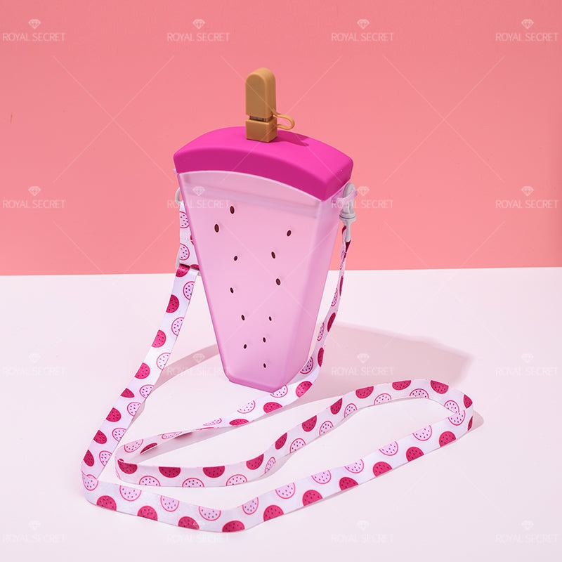 380ML Botella De Agua De Sandía Con Pajita Y Correa (Personalización) - HOLY BOOK