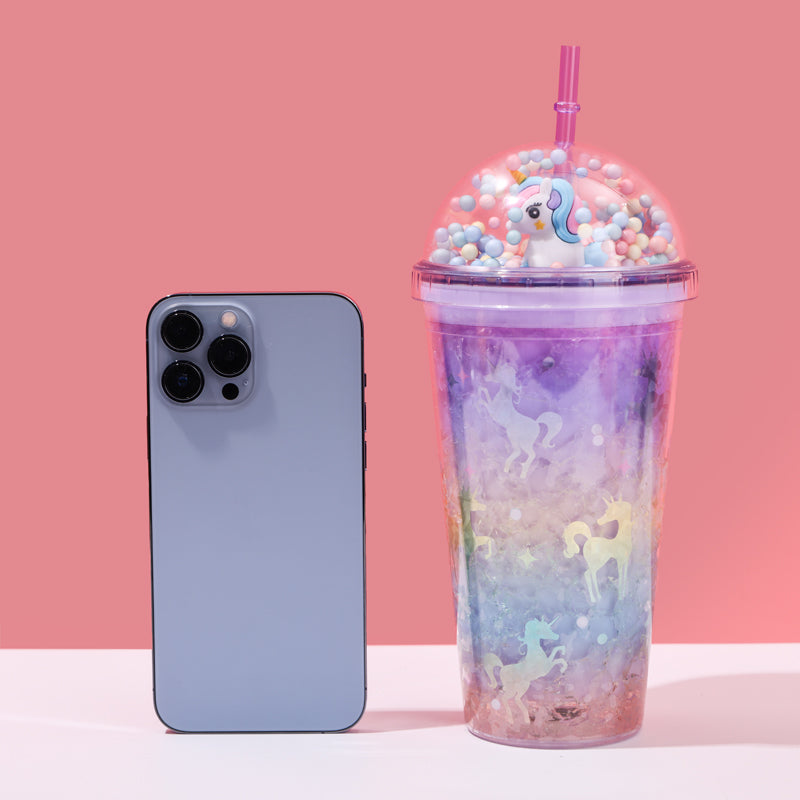 450ML Vaso Termo Unicornio LED Con Pajita (Personalización) - HOLY BOOK