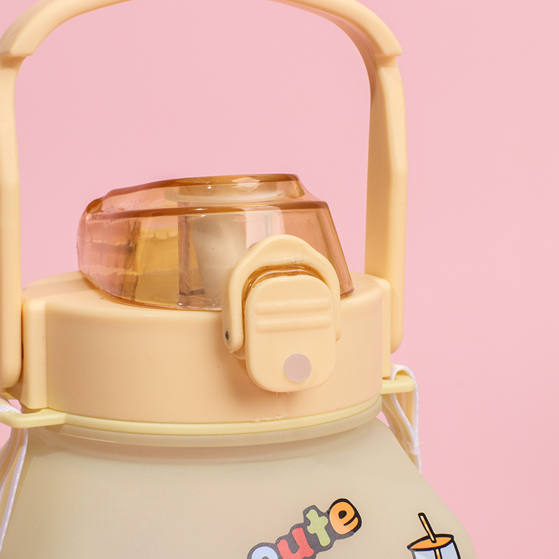 1500ML Botella De Agua Deportiva De Color Degradado Con Pegatina Vaso De Agua Inspiradora De Plástico (Personalizado)