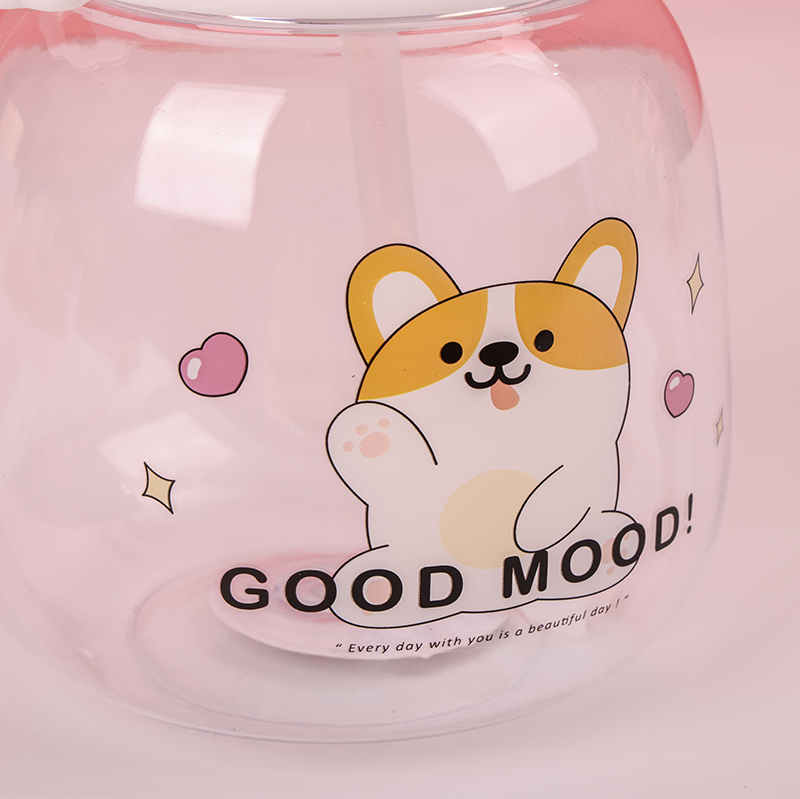 1310ML Botella De Agua Animal De Dibujos Animados Con Bandolera Y Pajita(Personalización) - HOLY BOOK