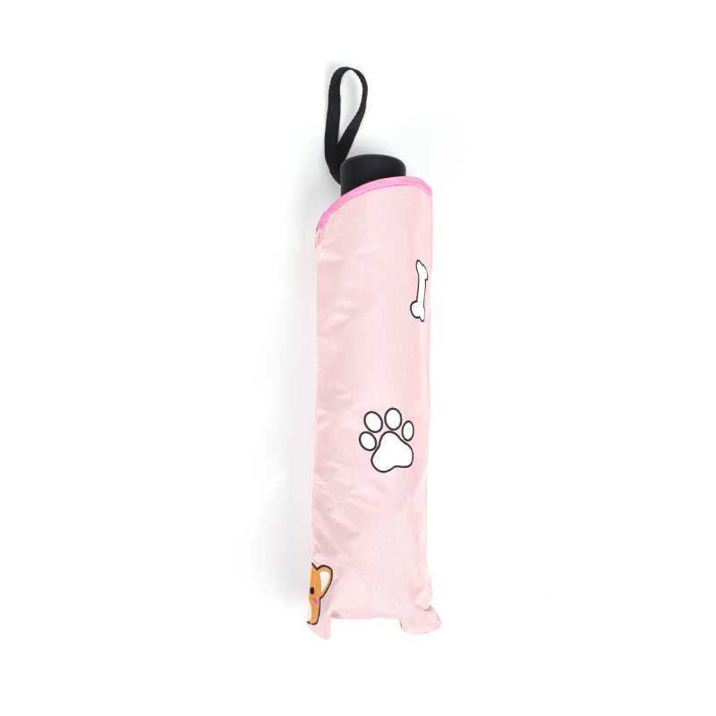 Paraguas Con Estampado De Cachorro Manual Plegable Paraguas De Estudiante Lindo Anti-ultravioleta Portátil Sombrilla (Personalizado)