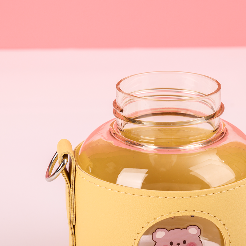700ML Oso Botella De Agua Con Pajita Y Estuche (Personalización) - HOLY BOOK