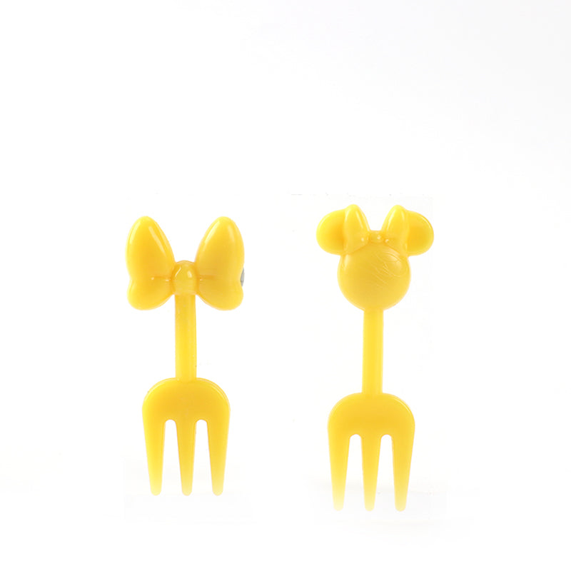 10 Piezas Palillos De Dientes De Mickey Para Ni?os Tenedor De Fruta De Dibujos Animados Tenedores De Resina Reutilizable (Personalizado)