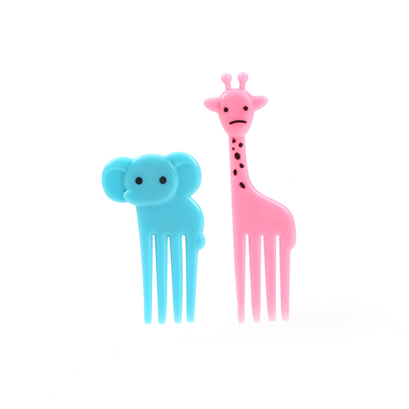 10 Piezas Tenedor De Fruta Animal De Dibujos Animados Tenedor De Resina Reutilizable Palillos De Dientes Para Ni?os (Personalizado)