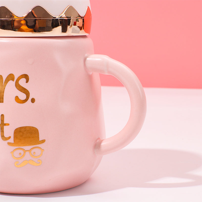 460 ml Taza De Pareja Taza De Agua De Cerámica Con Tapa (Personalizado)